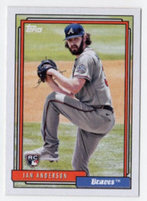2021 Topps Update Series Ian Anderson #T92-7 Rookie 1992 Redux Atlanta Braves
