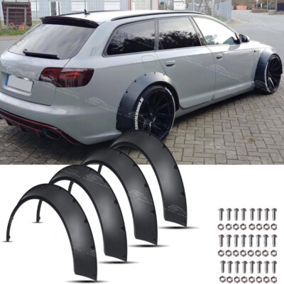 4X For Audi A3 A4 S4 A6 C6 RS6 Fender Flares Extra Wide Wheel Arches Mudguards