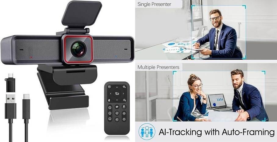 Webcam 4K con seguimiento de AI cámara web teledirigida 4K/zoom digital 10X.2024-image