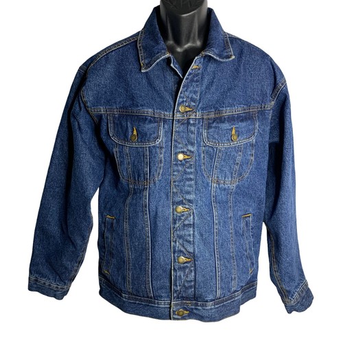 Wrangler Flannel Lined Denim Jacket L 