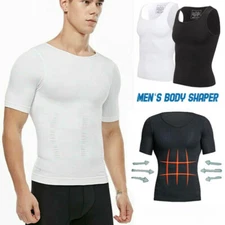 SecondSkin Men's Shaper Cooling T-Shirt Compression Shaper Tight Undershirt Tops