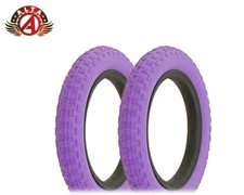 2 (TWO) ALTA BICYCLE WIRE BEAD 12" 1/2" x 2 1/4" TIRES PURPLE COMP III BMX TREAD