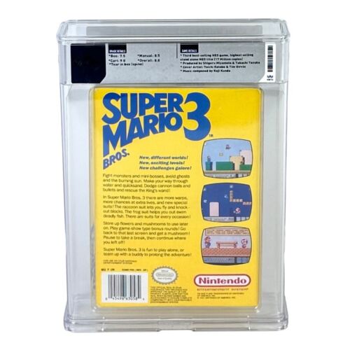 NES Super Mario Bros 3 WATA 8.0 Left Bros CIB First Print Graded Complete In Box - Picture 2 of 4