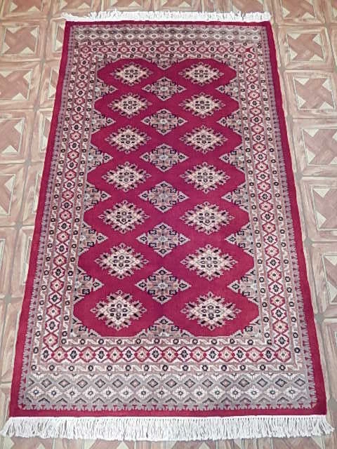 Transitional Handmade Small Rug (3x5 ) 3' x 5' Heat Berry Rug B-78049 - Image 2 of 4