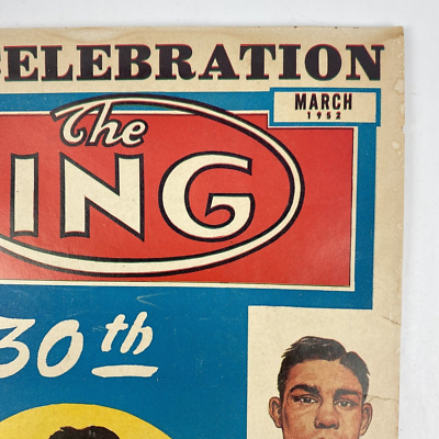 アメリカボクシング雑誌The RING 1952年6月号 1952 Jack Dempsey The Ring Boxing Magazine 30th Anniversary Cover