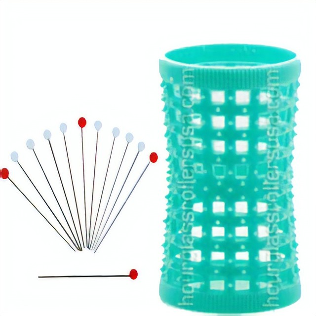 12 Metal Rollers Pins + Aqua HGR 32mm/1.26in Pack of 12 for Natural