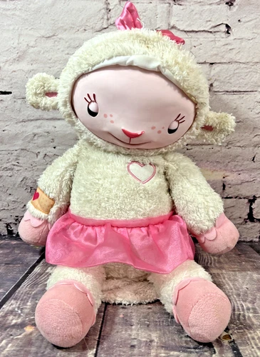 Doc McStuffins Take Care Of Me Lambie Interactive Talks and Sings Plush - Desc