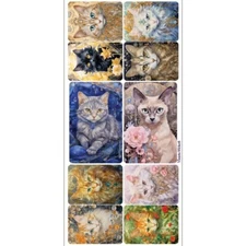 Violette Stickers - Duchess Cats - 1 Sticker Sheet for Stationary & Scrapbooking