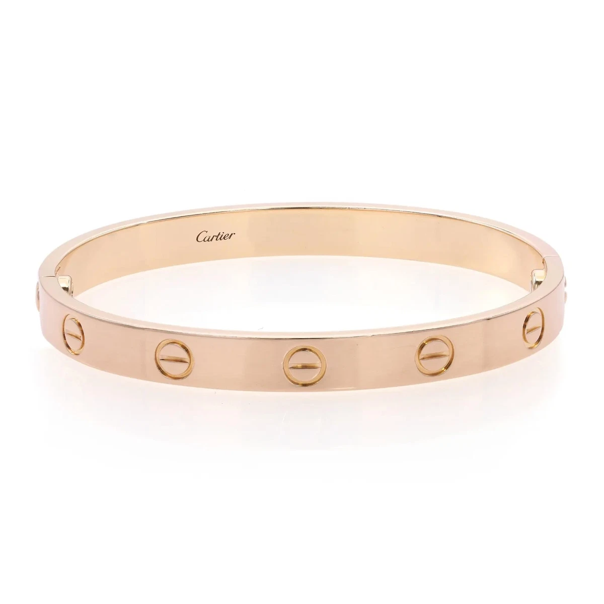 Cartier Love Bracelet Rose Gold With 10 Diamonds Size 17