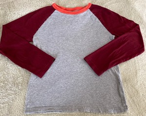 dark red long sleeve shirt