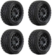 Powerhobby 1/10 Rally Car Avantgarde Mounted Tires Claw Wheels (4) Tamiya
