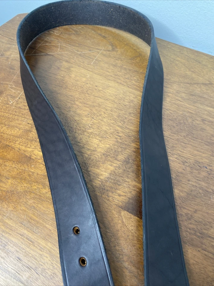 Cinturón de cuero marrón para hombre con hebilla a presión talla 40 piedra plateada extraíble 1 1/4" Foto 3 de 4