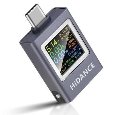 USB C Tester Meter Messgerät Multimeter USB Power Meter Strommesser Spannung DE