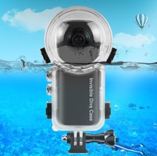 50m/164ft Invisible Dive Case for Insta360 X4 Underwater Waterproof Diving Cover