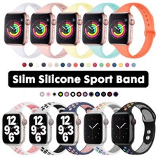 Women Slim Silicone Band Strap for Apple Watch 11 10 9 8 7 6 SE 41/42/44/45/46mm