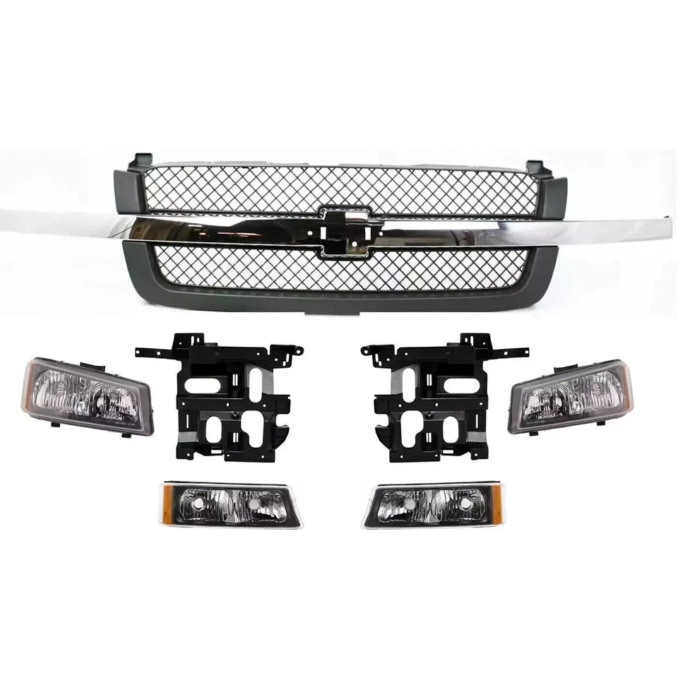 Headlamp Headlight Bracket LH Left & Right Pair Set for Silverado
