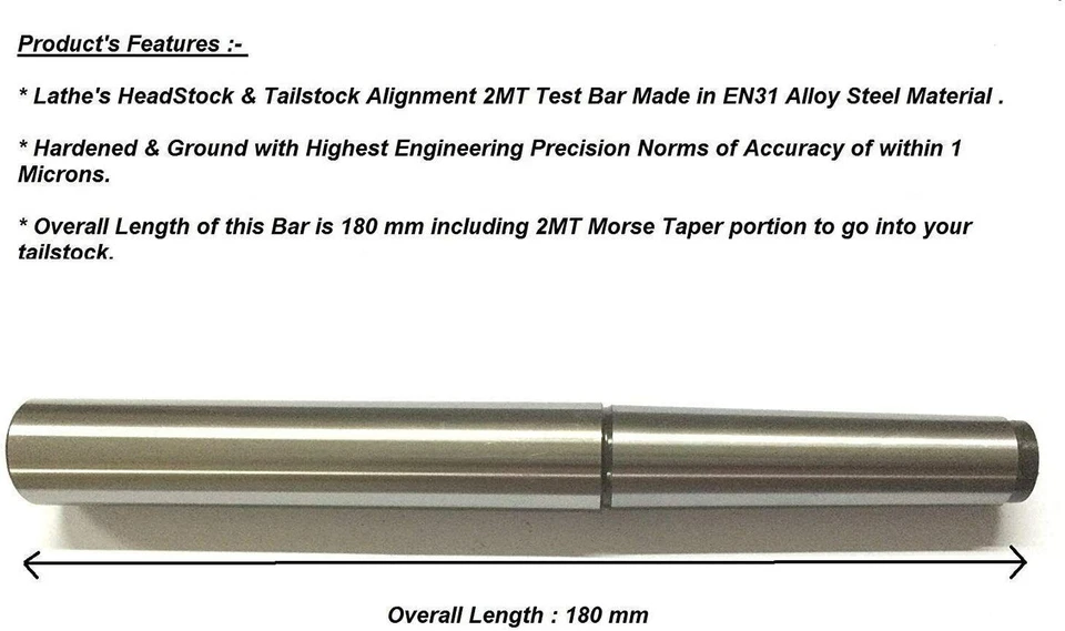 Lathe Tailstock Alignment Mendral Test Bar - Image 4 of 4