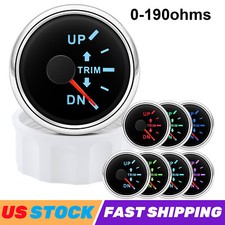 52mm Boat Trim Gauge Meter UP-DN In Outboard Engine 0-190 ohms 7 Colors LED US