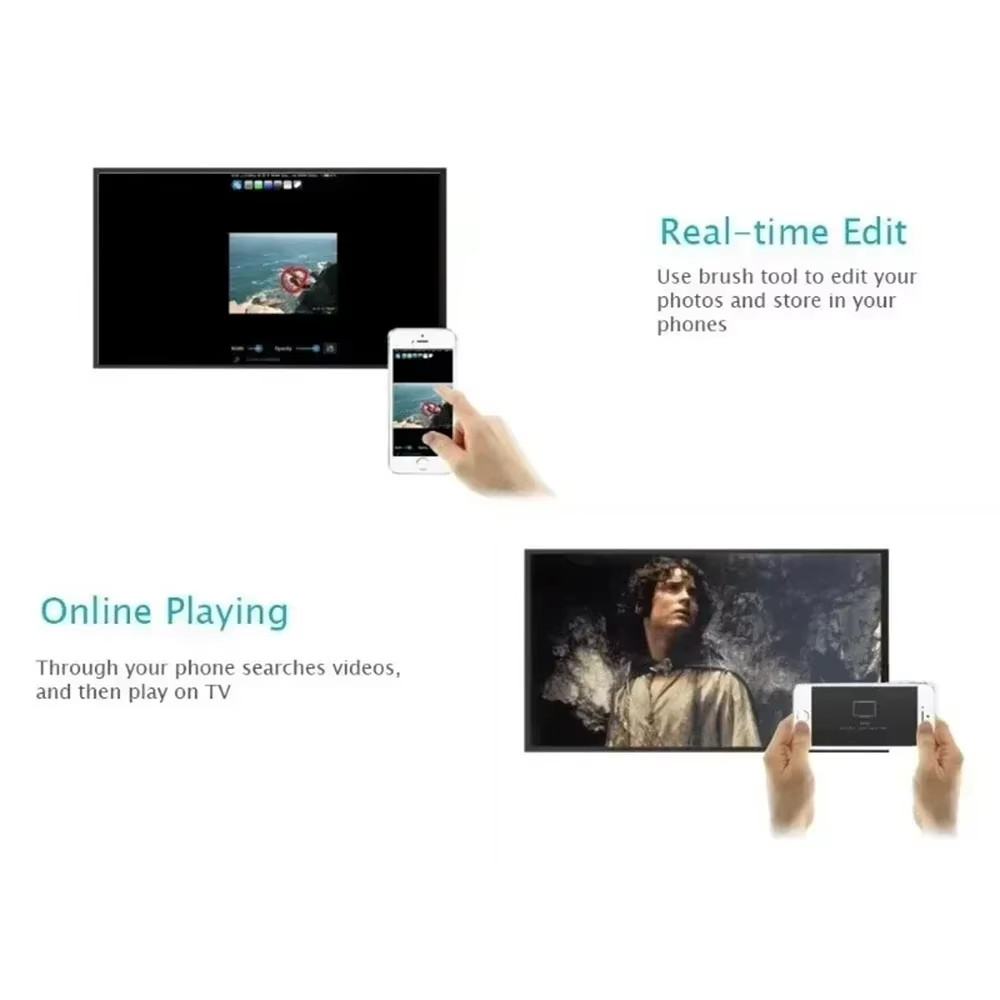 - Senza marca/Generico - - Chromecast Lettore Multimediale di 4 Generazione Full HD Cromecast Streamer WIFI - Miniatura 3