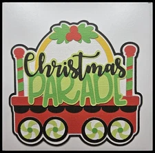 Xmas Parade Float Title Handmade Paper Piecing Embellishment for Cards Pages PCC