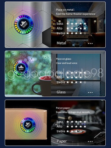Altoparlante Bluetooth Wireless Conduzione Ossea Luce RGB 3D Subwoofer Suono Stereo - Foto 23 di 23