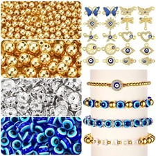 Hicarer 920 Pieces Evil Eye Beads Kits Includes 20 Evil Eye Rhinestone Charms...