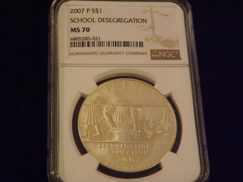 2007-P    $1  SCHOOL DESEGREGATION   NGC  MS 70