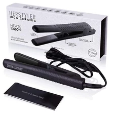 Herstyler Forever Ceramic Travel Friendly Dual Voltage Flat Iron 1.25 inch ⭐⭐⭐⭐⭐