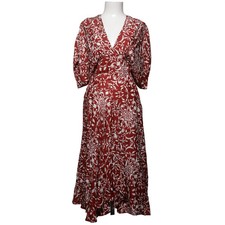 The Kooples, Kleid, Größe: M, Rot/Weiß, Seide/Viskose, Blumen, Damen #qrH