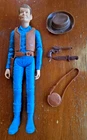 Vintage Marx Johnny West 12" Action Figure & Accessories - Gun, Knife, Holster