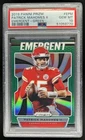 2019 Panini Prizm Patrick Mahomes II Emergent Prizm Green #E-PM Chiefs PSA 10