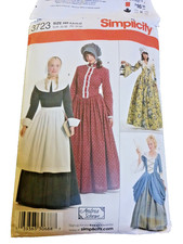 SIMPLICITY PATTERN 3723 COSTUMES PILGRIM COLONIAL PRAIRIE MISS SIZES 6-22