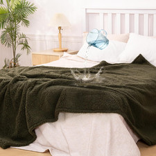 Reversible Waterproof Dog Blanket 60x80" - Large Pet Sofa Protector Green