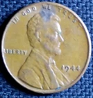 1944 Lincoln Wheat Small Cent Bronze Circulated BN Uncertified Philadelphia Coin