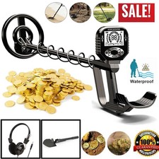 Metal Detector Deep Ground Gold Finder LCD Display w/ Waterproof Search Coil-NEW
