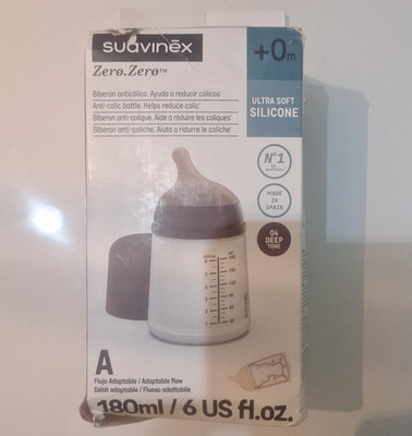 Suavinex Zero.Zero Anti-Kolik Babyflasche 180 ml/6 oz Ultra Soft Silikon 0+
