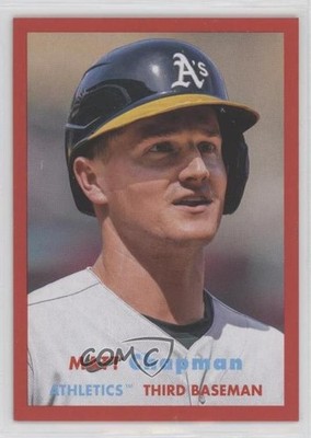 2021 Topps Archives 1957 Topps Red 35/75 Matt Chapman #43 8t7