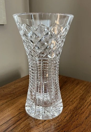 VINTAGE SIGNED WATERFORD CRYSTAL BEAUTIFULLY CUT FLARED  VASE