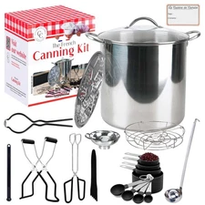 Canning pot with rack and lid - Water bath canner for canning - Complete prem...