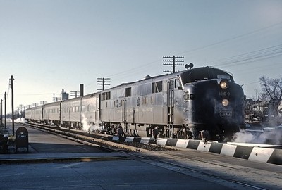 C&EI E7A 1100 with the Danville-Chicago Flyer at Steger, IL 1965 8.5 x 11 Photo