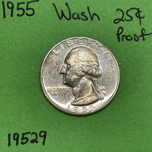 1955 Washington Quarter 25c Proof 90% Silver