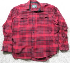 Vtg Woolrich Shirt Mens XXL Flannel Button Down Buffalo Red