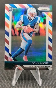 2018 Panini Prizm Red White Blue #211 Sony Michel Rookie RC Patriots Card
