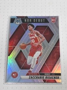 Zaccharie Risacher 2024-25 Mosaic Basketball NBA Debut Silver Prizm - Hawks 