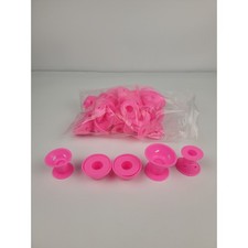 Pink Silicone Heatless Hair Curlers Mushroom Soft Rollers Bulk Set DIY Styling