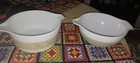Pyrex Verde Vintage Set Of Two- Bowl And Casserole Dish