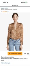 PAIGE Sevilla Bodysuit in Bronze Snake Size M