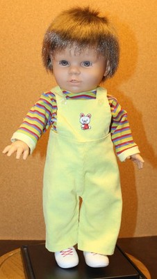 Miniland Doll 15'' Caucasian Brown hair+Eyes  Boy ~~Anatomically Correctw/Outfit