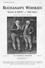 BUCHANAN'S SCOTCH WHISKY Dickens Series #7 Cheeryble Bros - Antique Advert 1912
