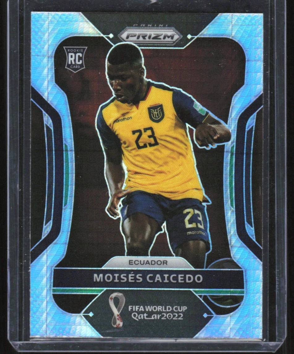 2022 Panini Prizm FIFA World Cup Hyper Moises Caicedo Rookie Ecuador #81